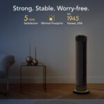 Ventilador de Torre Vornado ARA FA1-0208-06 | 40 Pulgadas, 5 Velocidades, Luz Ambiental, Control Remoto y Táctil, Negro