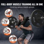 VEVOR Safety Squat Bar, 700 & 1500 LBS, Plus 500 LBS Hex Barbell Trap Bar, Ideal for Squats, Deadlifts, Lunges, Rehab