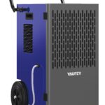 Deshumidificador industrial Yaufey DP605C 155 pintas con bomba cobertura 8000 pies cuadrados para sótano y garaje
