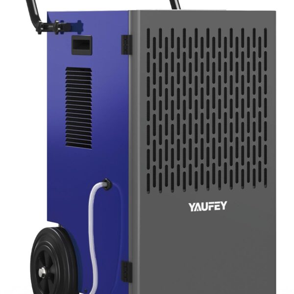Deshumidificador industrial Yaufey DP605C 155 pintas con bomba cobertura 8000 pies cuadrados para sótano y garaje
