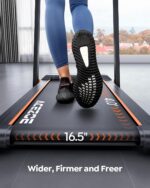 Caminadora plegable 2 en 1 Acezoe Power10 2.5HP 12 modos HIIT pantalla tactil bajo escritorio 265 libras capacidad