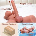 Muñeca sexual transexual consolador de torso – AUSLOVE juguete sexual masculino con consolador flexible para mujeres, pe