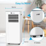 Aire acondicionado portátil DR.PREPARE DCAC08BF 8000 BTU WiFi refrigeración deshumidificador ventilador modo suspensión