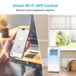 Aire acondicionado portátil DR.PREPARE DCAC08BF 8000 BTU WiFi refrigeración deshumidificador ventilador modo suspensión