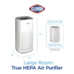 Purificador de aire HEPA Clorox Hamilton Beach Brands 11060 filtro HEPA verdadero cobertura 2200 pies cuadrados elimina