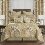 TOPLUXE Portland VCLM-Portland-King juego de edredon jacquard retazos King amarillo 9 piezas falda de cama fundas europe