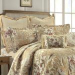 TOPLUXE Portland VCLM-Portland-King juego de edredon jacquard retazos King amarillo 9 piezas falda de cama fundas europe
