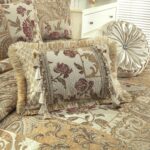 TOPLUXE Portland VCLM-Portland-King juego de edredon jacquard retazos King amarillo 9 piezas falda de cama fundas europe