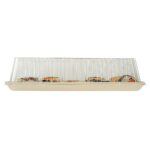 Tapas desechables transparentes cúpula Restaurantware RWA1348C plástico 15.2 x 11.2 x 2.8 pulgadas paquete de 100