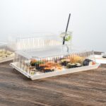 Tapas desechables transparentes cúpula Restaurantware RWA1348C plástico 15.2 x 11.2 x 2.8 pulgadas paquete de 100