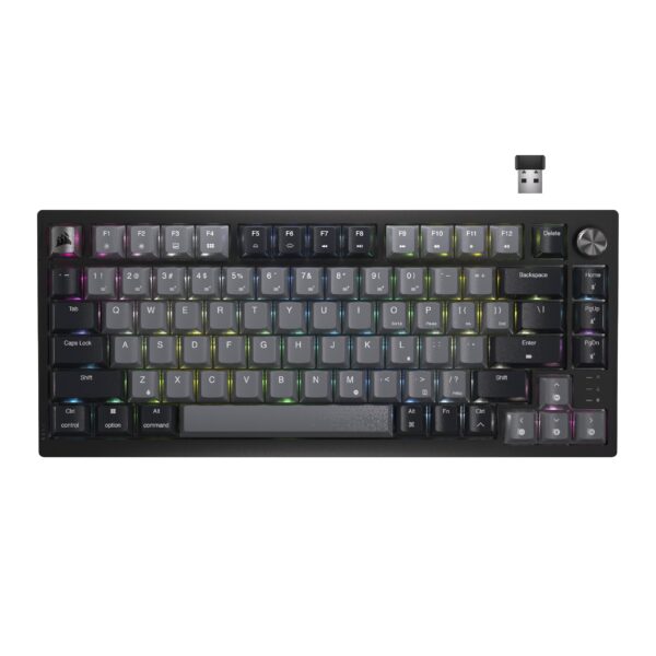 Teclado mecanico inalambrico para juegos Corsair K65 Plus 75% RGB RGP0156 interruptores lineales MLX rojo teclas PBT 266