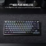 Teclado mecanico inalambrico para juegos Corsair K65 Plus 75% RGB RGP0156 interruptores lineales MLX rojo teclas PBT 266