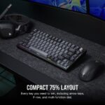 Teclado mecanico inalambrico para juegos Corsair K65 Plus 75% RGB RGP0156 interruptores lineales MLX rojo teclas PBT 266