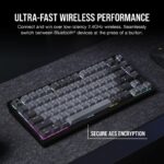 Teclado mecanico inalambrico para juegos Corsair K65 Plus 75% RGB RGP0156 interruptores lineales MLX rojo teclas PBT 266