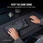 Teclado mecanico inalambrico para juegos Corsair K65 Plus 75% RGB RGP0156 interruptores lineales MLX rojo teclas PBT 266