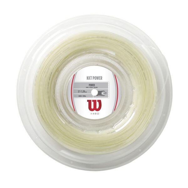 WILSON NXT Power 17 - Cuerda de tenis (656.2 ft, color blanco)