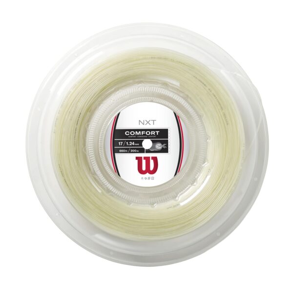 WILSON Cuerda de tenis NXT 17 - Carrete de 656.2 ft, color blanco