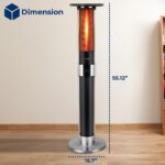 Calentador de Patio Infrarrojo Sound Around SLOHT44.5 1500W Control Remoto Interior/Exterior