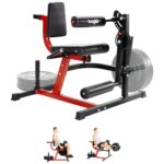 Yes4All Máquina de extensión de piernas y rizos, máquina de piernas ajustable con placa cargada, extensión de piernas y