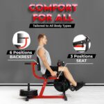 Yes4All Máquina de extensión de piernas y rizos, máquina de piernas ajustable con placa cargada, extensión de piernas y