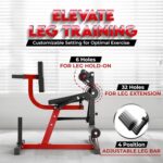 Yes4All Máquina de extensión de piernas y rizos, máquina de piernas ajustable con placa cargada, extensión de piernas y