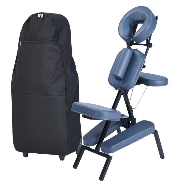 Master Massage Silla de masaje portátil ligera profesional plegable plegable de aluminio ajustable con funda de transpor