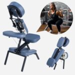 Master Massage Silla de masaje portátil ligera profesional plegable plegable de aluminio ajustable con funda de transpor