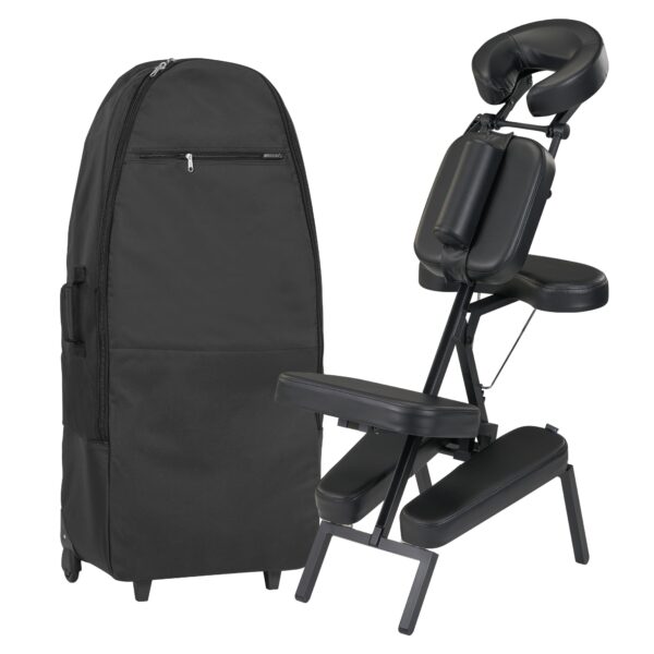 Master Massage Apollo - Silla de masaje portátil de tamaño extra grande, de aluminio ligero, plegable, postura sentada,