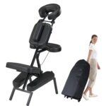 Master Massage Apollo - Silla de masaje portátil de tamaño extra grande, de aluminio ligero, plegable, postura sentada,