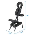 Master Massage Apollo - Silla de masaje portátil de tamaño extra grande, de aluminio ligero, plegable, postura sentada,