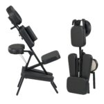 Master Massage Apollo - Silla de masaje portátil de tamaño extra grande, de aluminio ligero, plegable, postura sentada,