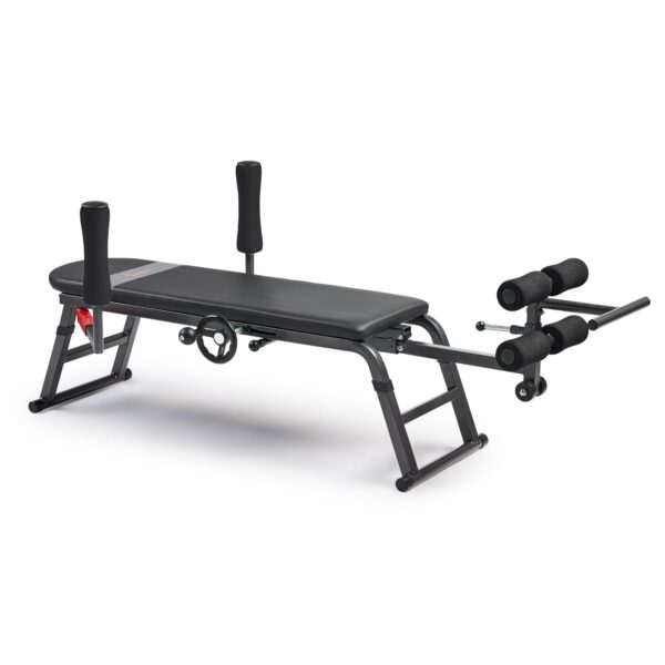 Sunny Health & Fitness No-Hang Traction & Inversion Decompression Table for Back Pain Relief, Adjustable Stretch Bench,