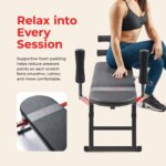 Sunny Health & Fitness No-Hang Traction & Inversion Decompression Table for Back Pain Relief, Adjustable Stretch Bench,
