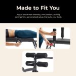 Sunny Health & Fitness No-Hang Traction & Inversion Decompression Table for Back Pain Relief, Adjustable Stretch Bench,