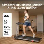 Caminadora Inteligente Plegable Sunny Health Fitness SF-T723030 superficie 20 pulgadas inclinacion automatica compatible