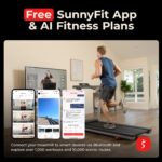 Caminadora Inteligente Plegable Sunny Health Fitness SF-T723030 superficie 20 pulgadas inclinacion automatica compatible