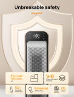 Calentador de espacio para interiores Dreo portatil uso doméstico 1500 W oscilante cerámica PTC control remoto