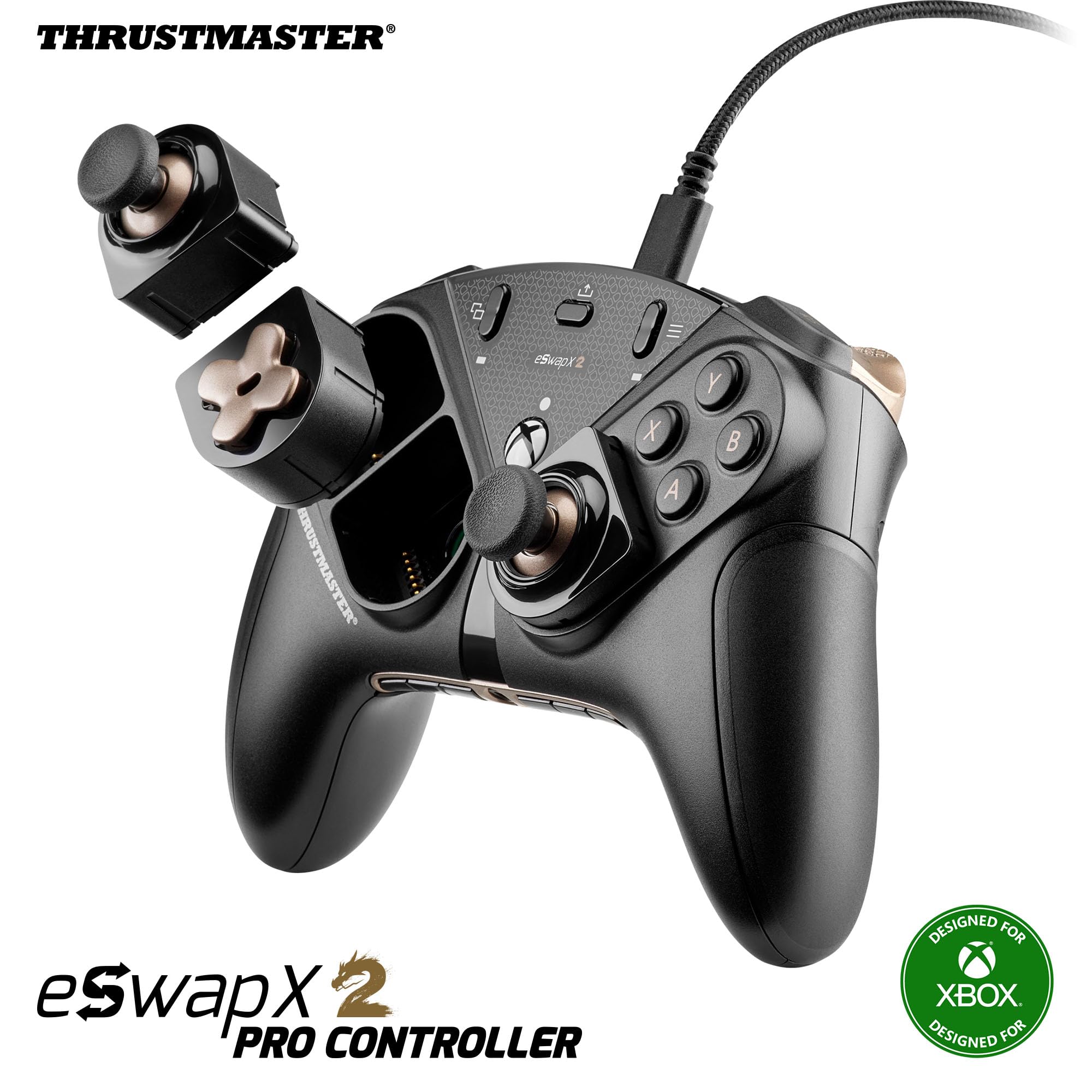 Version 1.0.0 Controlador Thrustmaster ESWAP X 2 PRO 4460265 Xbox Series X|S PC botones mecánicos D-pad modular USB-C 3m