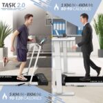 Caminadora Plegable 2 en 1 Bluefin Fitness Task 2.0 para bajo el escritorio velocidad hasta 5 mi/h altavoces Bluetooth a
