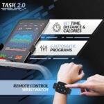Caminadora Plegable 2 en 1 Bluefin Fitness Task 2.0 para bajo el escritorio velocidad hasta 5 mi/h altavoces Bluetooth a