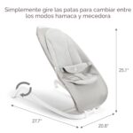 Munchkin® Silla de bebé eléctrica con vibración y mecedora con pantalla táctil digital, sonidos relajantes y 3 posicione