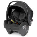 PEG Primo Viaggio Nido - Asiento de coche infantil con orientación trasera, color negro | Incluye base con pata de carga