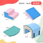 Fulvari Bloques de escalada de espuma para niños pequeños, escalador de túneles para crecer y aprender, incluyendo escal