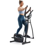 Elíptica vertical inteligente Sunny Health & Fitness SF-E905SMART con sensor de pulso incorporado y app SunnyFit para en