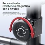 Elíptica vertical inteligente Sunny Health & Fitness SF-E905SMART con sensor de pulso incorporado y app SunnyFit para en