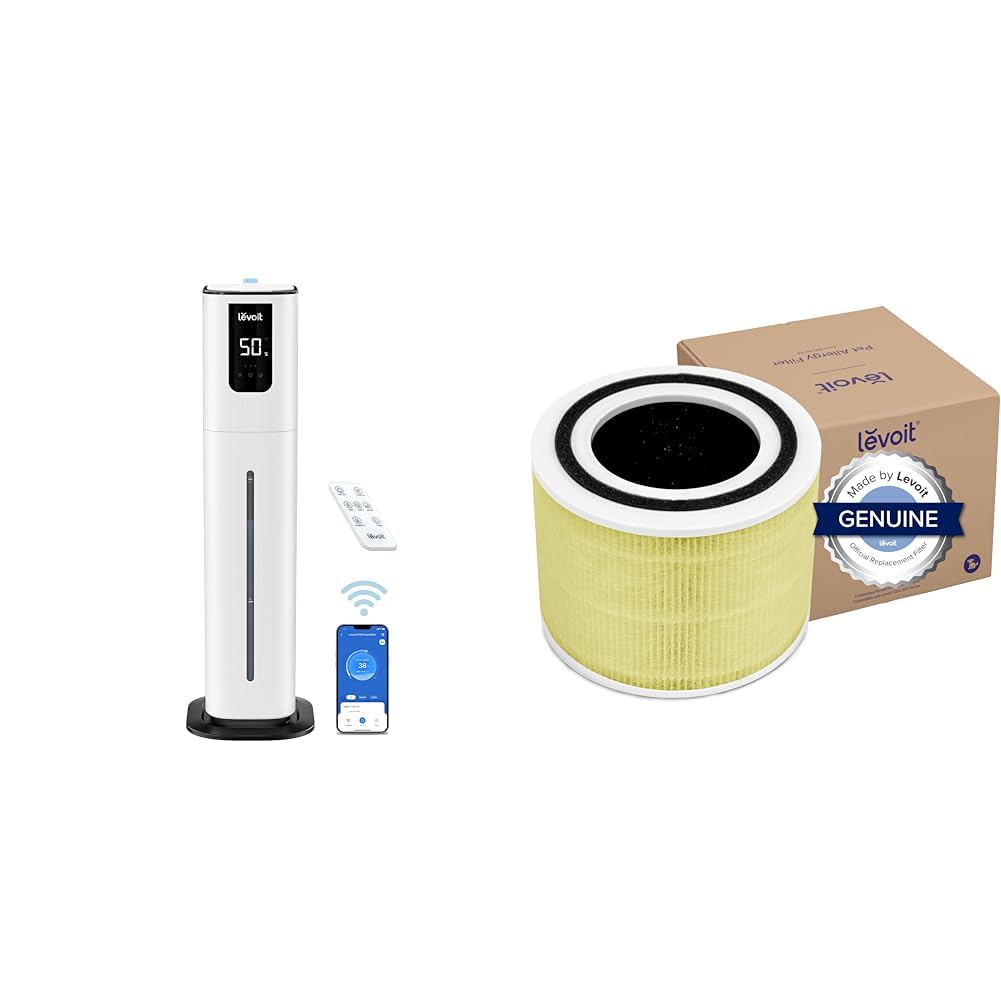 Version 1.0.0 Humidificador LEVOIT OasisMist 1000S 10L 100 Horas Cobertura 600 ft2 Niebla Fría Control App