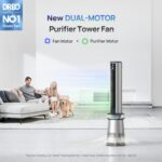 Ventilador de torre purificador de aire 2 en 1 Dreo MC710S DR-HTF010S 45 pulgadas oscilación 120 grados velocidad 27 pie