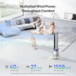 Ventilador de torre purificador de aire 2 en 1 Dreo MC710S DR-HTF010S 45 pulgadas oscilación 120 grados velocidad 27 pie