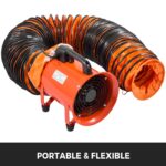 Depurador de Aire VEVOR con Filtracion de 3 Etapas 550 CFM maquina aire negativo apilable manguera conductos PVC flexibl