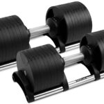 Squatz Adjustable Dumbbell Set 70-140LB Adjustable Dumbbells For Home Gym, Anti-Slip Handle With Heavy‑Duty Plates, Exer
